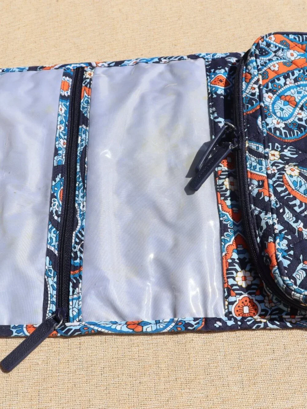Vera Bradley Hanging Organizer Marrakech Blue and Orange Retired Pattern